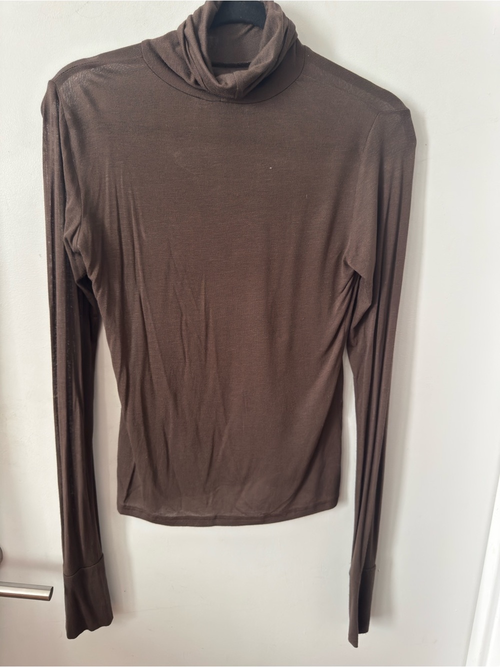 Marcella NYC Espresso ELOISE SHEER TURTLENECK - Picture 5 of 7